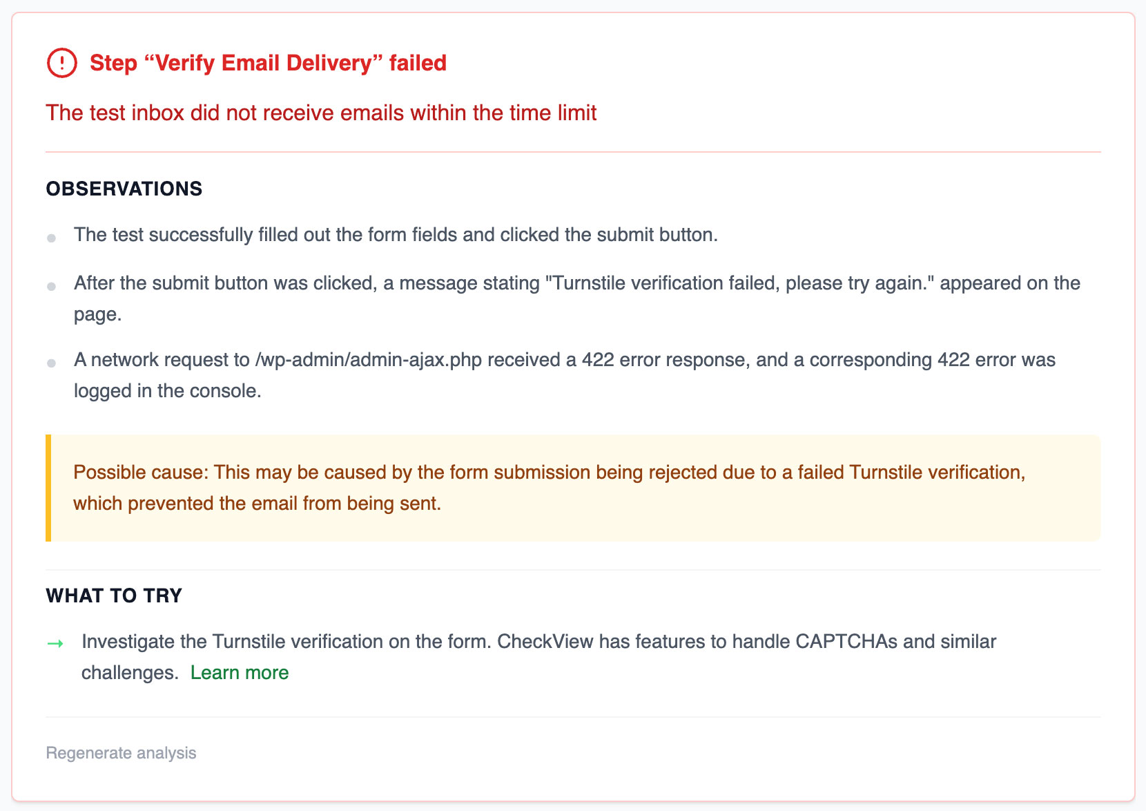 AI Test Failure Summaries | CheckView Docs
