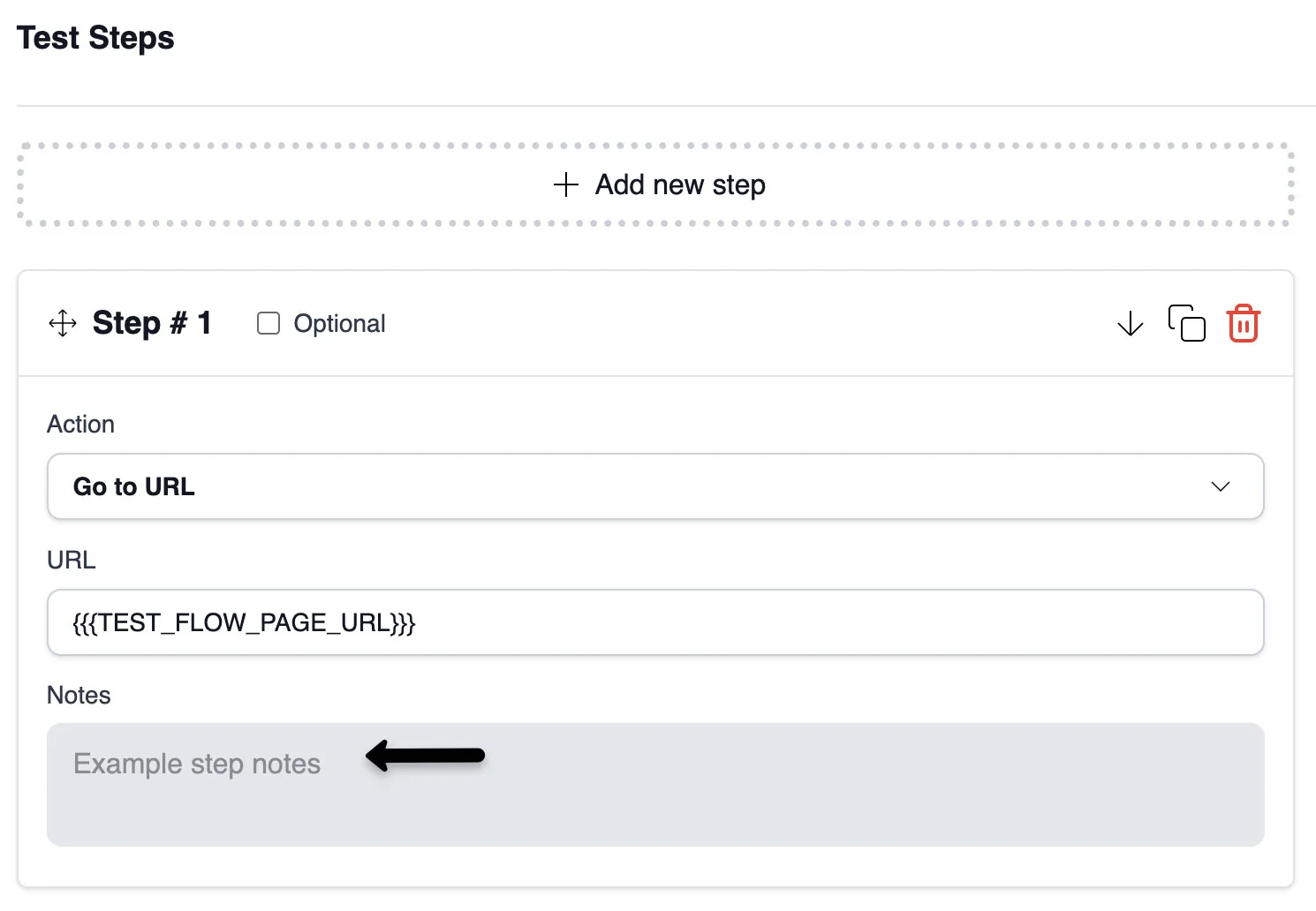CheckView step notes