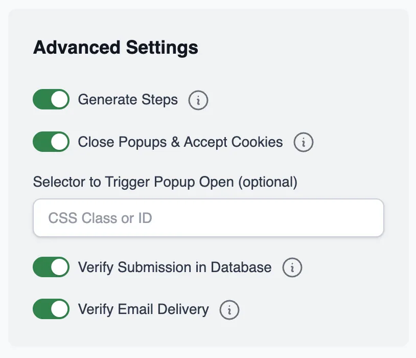 Close pop ups custom classes
