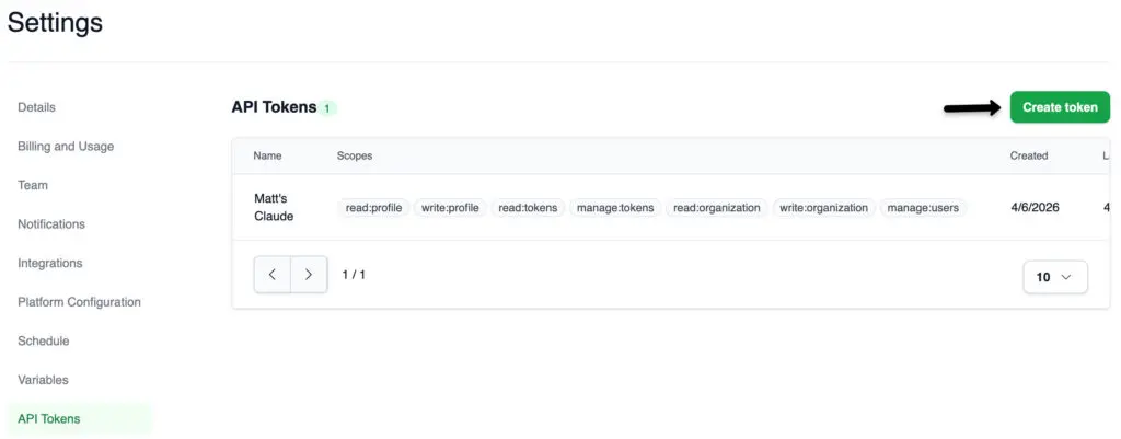 Create pat REST API token CheckView