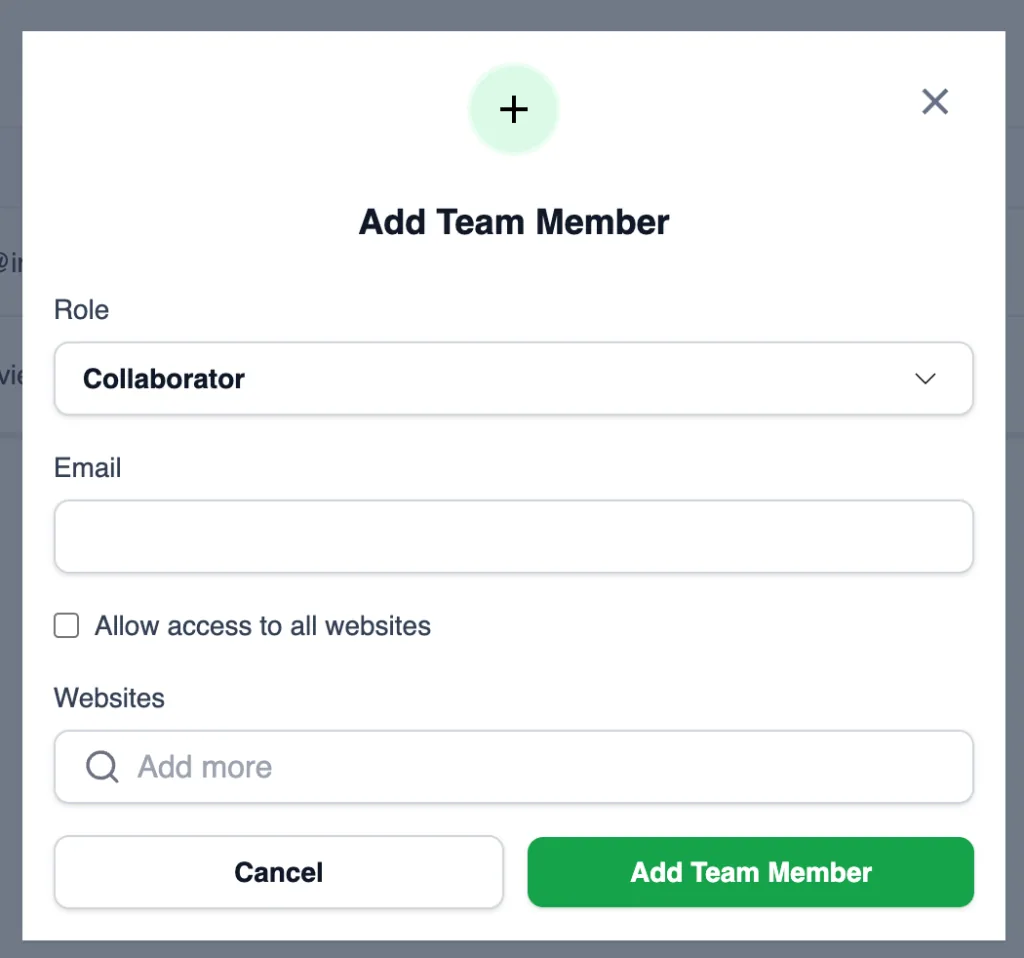 Click Add Team Member .