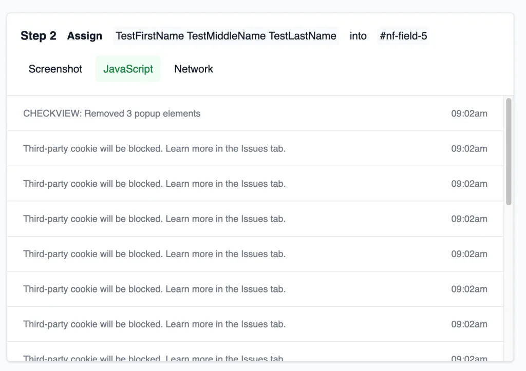 Pro Tip : Pay attention to error messages in the logs, as these often point directly to the root cause of test