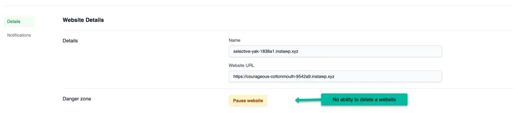 In CheckView, the ability to delete a website is intentionally restricted based on your user role and access