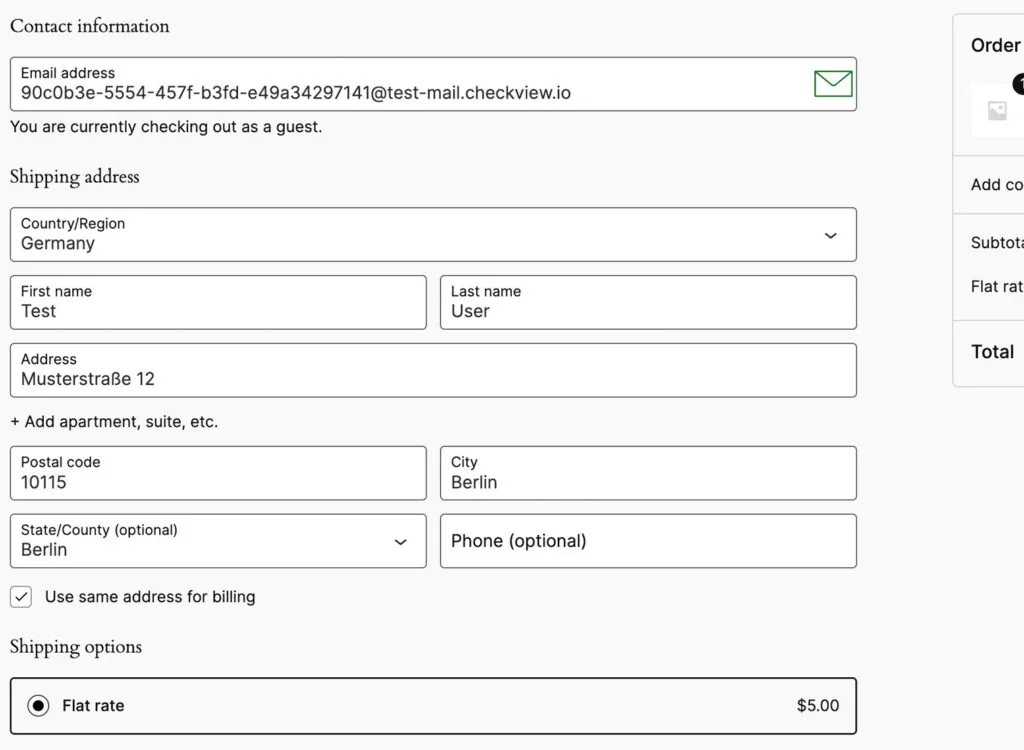 International checkout support CheckView