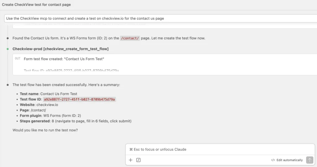 MCP claude CheckView