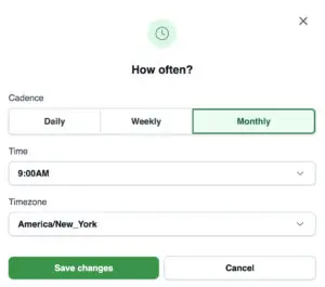 Monthly automated testing forms option checkveiws