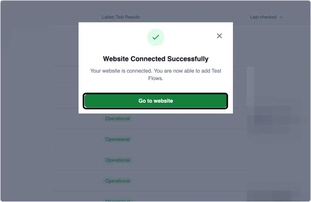 Website connected successfully CheckView