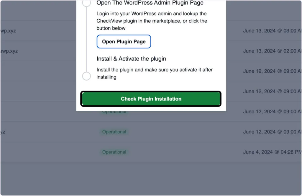 WordPress plugin check CheckView